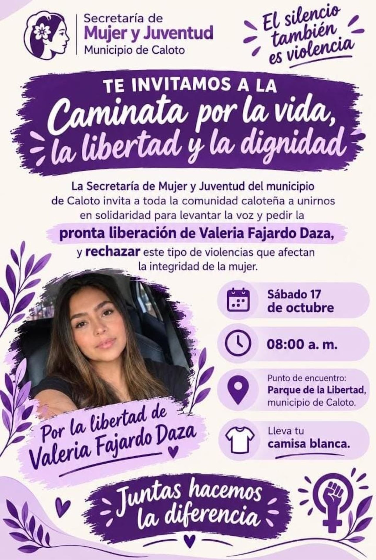 Valeria Daza Fajardo, de 26 años, fue vista por última vez el 1 de septiembre en el norte del Cauca. Sus familiares piden información sobre su paradero. / Foto: cortesía familiares