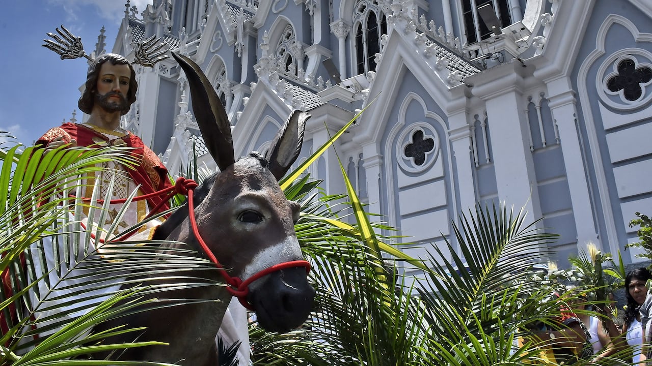 Domingo de Ramos en Cali: así se vivió la tradicional procesión en la ciudad; conmovedora bendición del arzobispo
Con la procesión tradicional del Domingo de Ramos comienza la Semana Santa. Bendición de ramos con las palabras del arzobispo de Cali, Mons. Luis Fernando Rodríguez. Fotos Raúl Palacios / El Pais.
