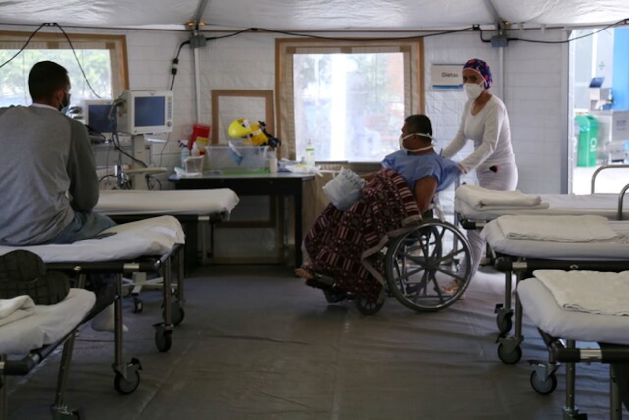 El hospital de campaña tendrá capacidad para atender hasta 150 pacientes diarios.
