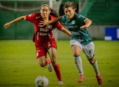 Imagen del partido de la fecha 2 de la Liga Femenina entre Deportivo Cali y América de Cali.