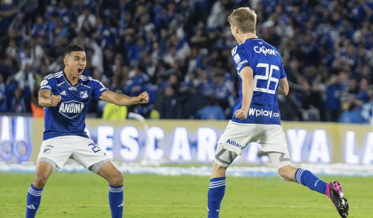 Andrés Llinás dio el empate transitorio a Millonarios en la final ante Nacional.