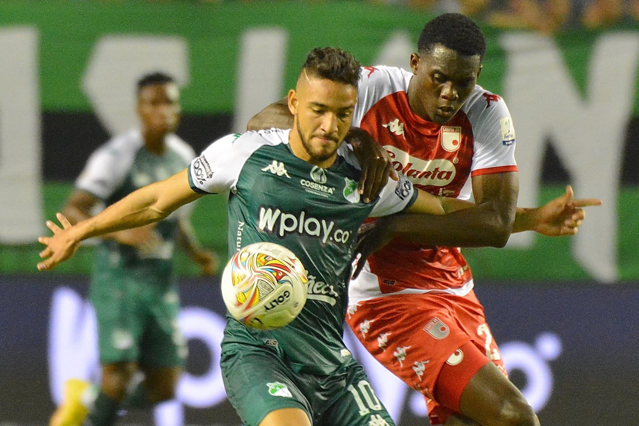 Imagen del triunfo del Deportivo Cali contra Independiente Santa Fe por el juego de Ida de los octavos de final de la Copa Colombia 2023.