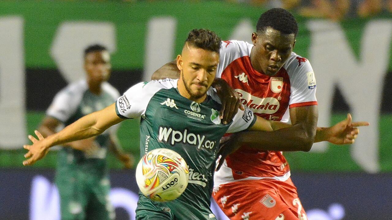 Imagen del triunfo del Deportivo Cali contra Independiente Santa Fe por el juego de Ida de los octavos de final de la Copa Colombia 2023.