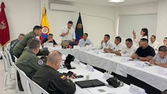 Los ministros del Interior, Rodrigo Lara, y de Defensa, Jorge Mora, lideraron un consejo de seguridad en el sur de Bolívar.