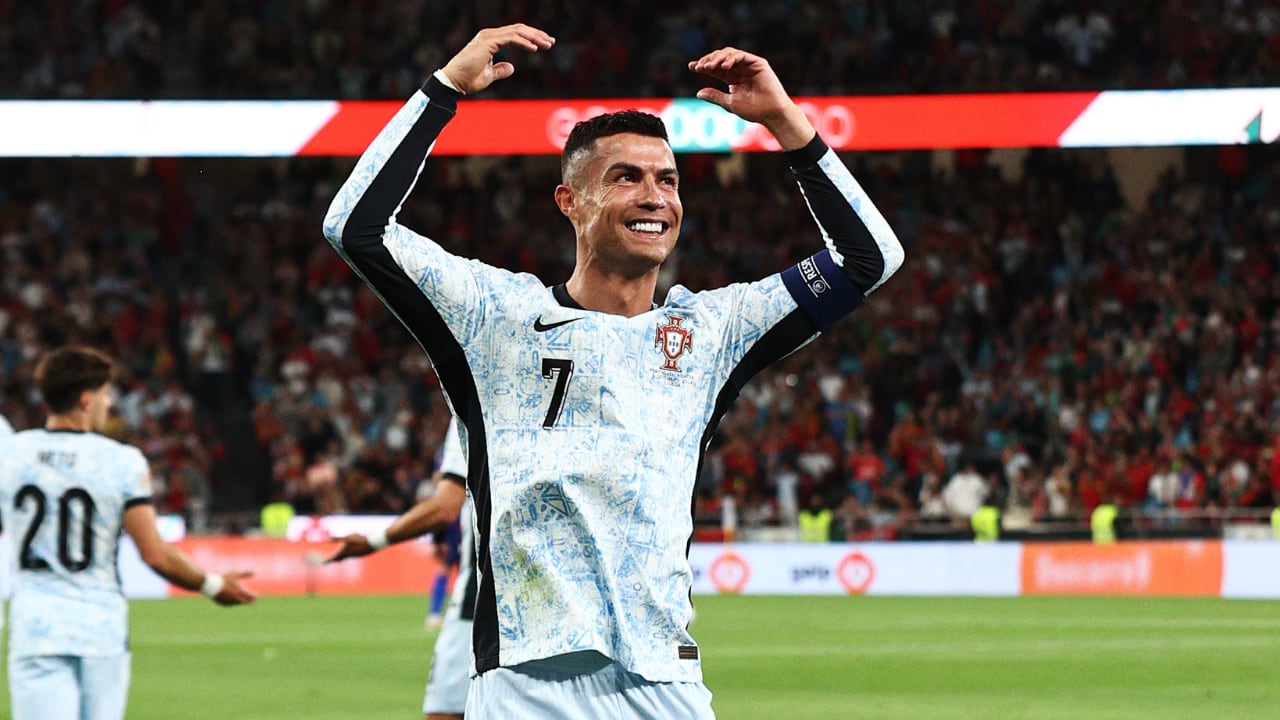 Cristiano Ronaldo tras marcar el gol 900 de su carrera.