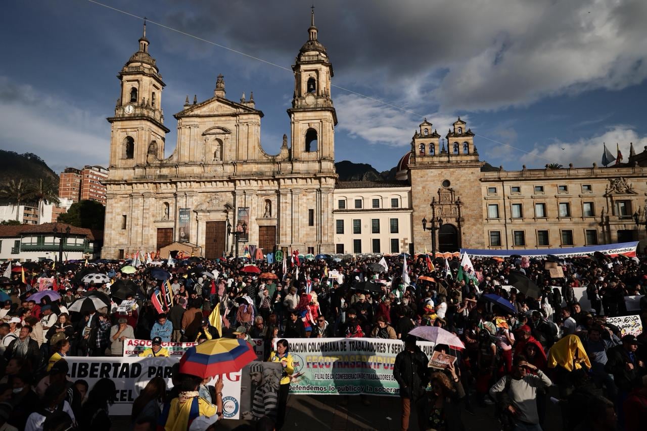 Marcha por la defensa del salario mínimo vital, apoyo al Presidente Gustavo Petro
