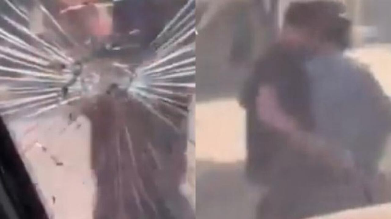 Así quedó la camioneta blindada.