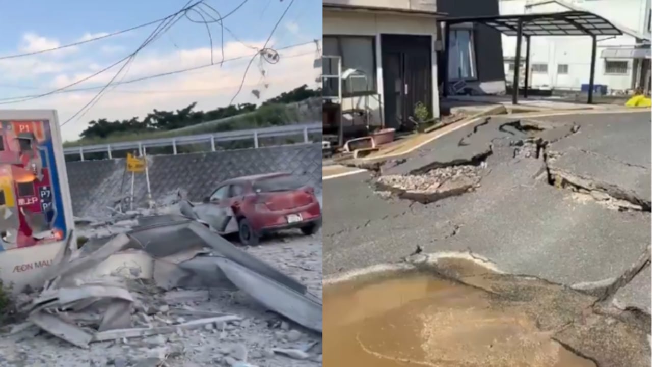 Así quedaron algunas zonas del sur de Japón tras el terremoto que sacudió al sur del país.