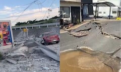 Así quedaron algunas zonas del sur de Japón tras el terremoto que sacudió al sur del país.