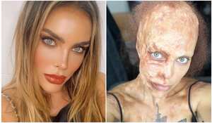 Sara Corrales, irreconocible en su papel de Úrsula incinerada en la más reciente telenovela que hizo para la televisión mexicana.