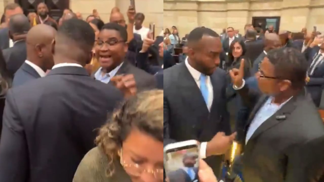 La fuerte pelea entre Óscar Benavides y Estefanel Gutiérrez durante la elección del nuevo presidente de la Comisión Afro del Congreso.