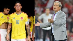 Jorge Luis Pinto (der.) fue crítico con James Rodríguez.