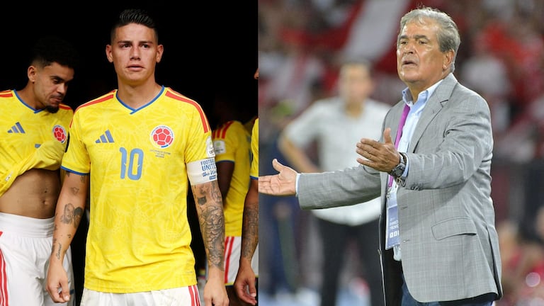 Jorge Luis Pinto (der.) fue crítico con James Rodríguez.