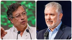 El presidente Gustavo Petro y el exmandatario Iván Duque.