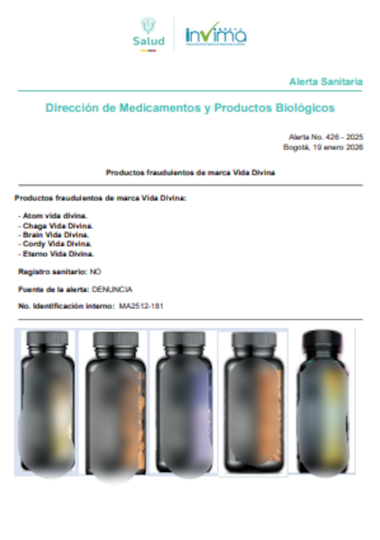 El Invima alertó sobre este suplemento que prometía ayudar a bajar de peso.