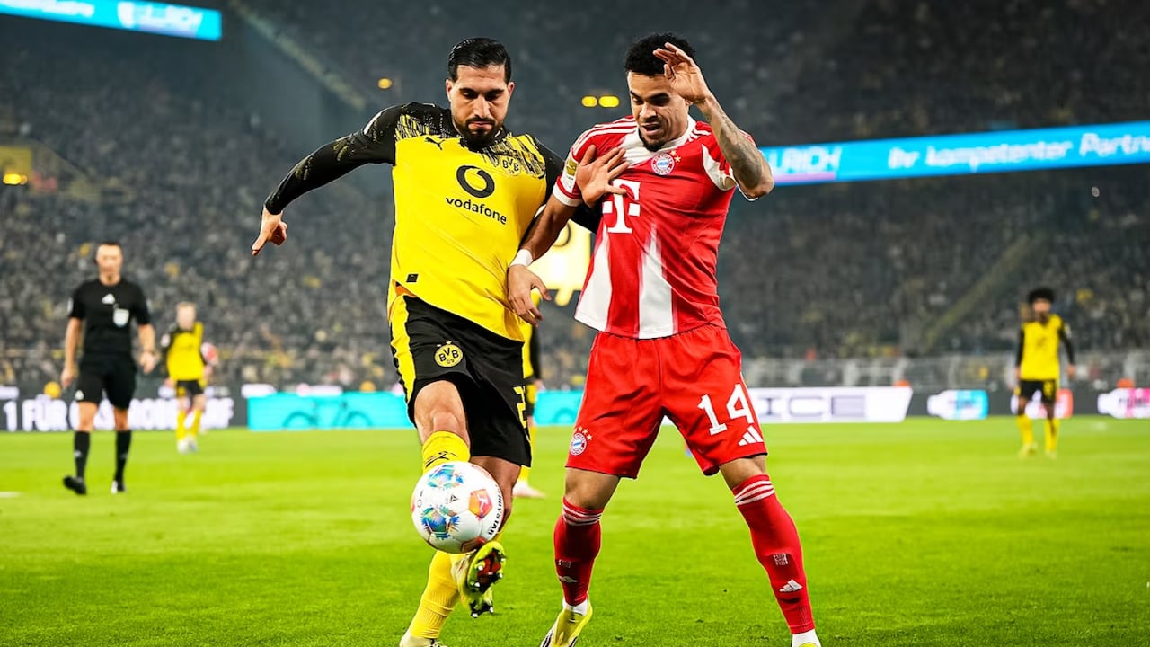 Luis Díaz en el clásico alemán.