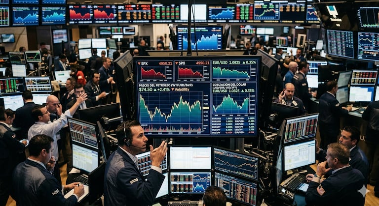 Los mercados mundiales siguen viviendo las consecuencias de la guerra contra Irán. Sube el dólar y el petróleo. Imagen creada con Gemini AI