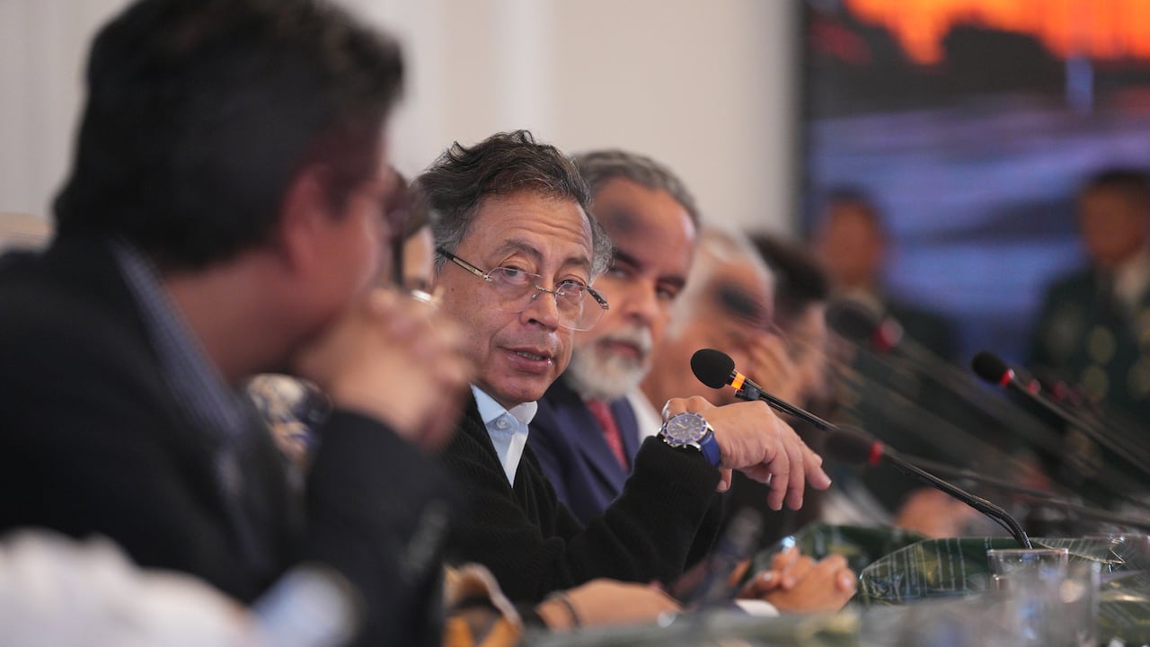 El presidente, Gustavo Petro, el 10 de diciembre de 2025 en el consejo de ministros adelantado en la Casa de Nariño, en Bogotá
