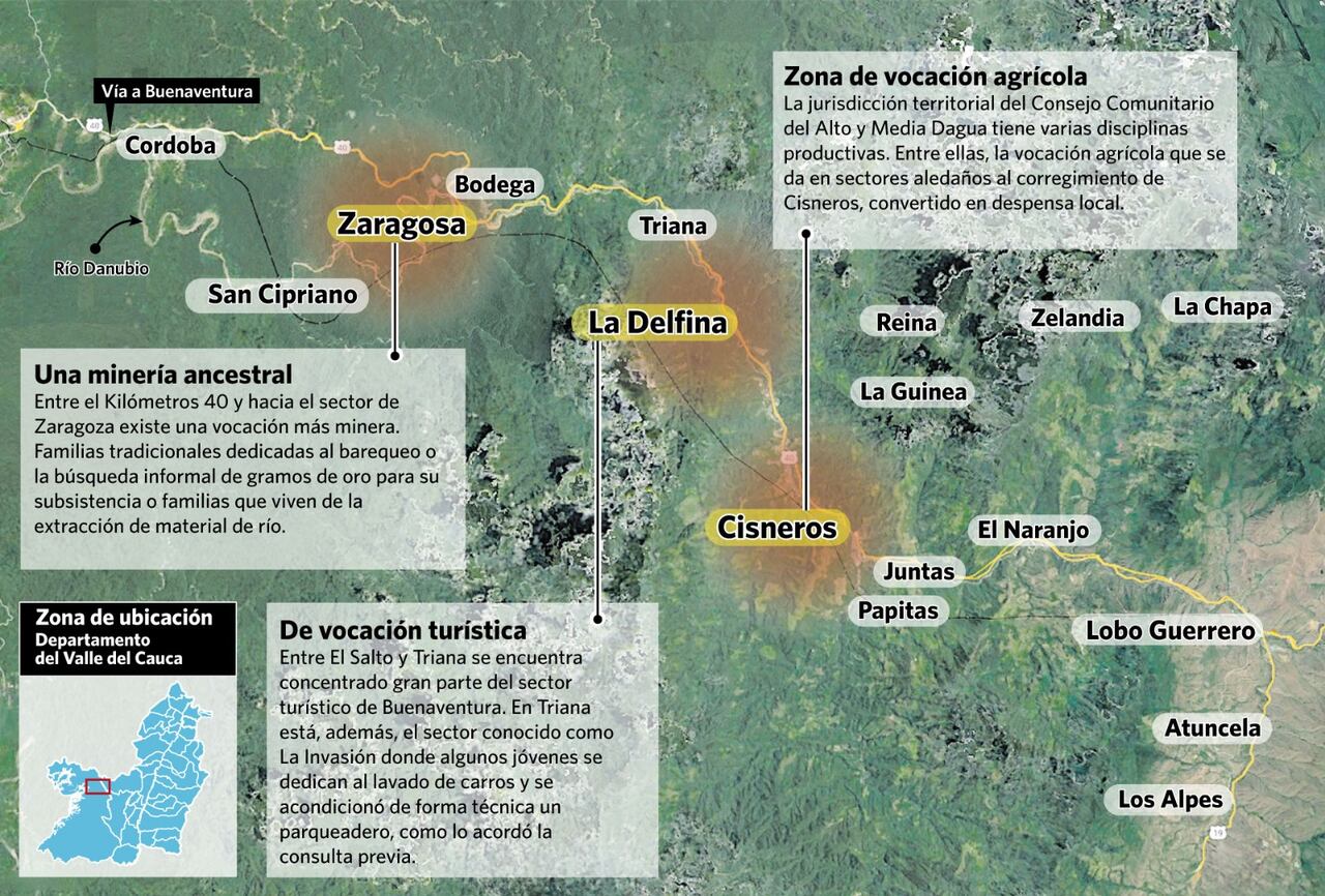Turismo y agricultura son algunos de los potenciales económicos que tiene esta zona en la vía al mar para contrarrestar la minería ilegal de oro.