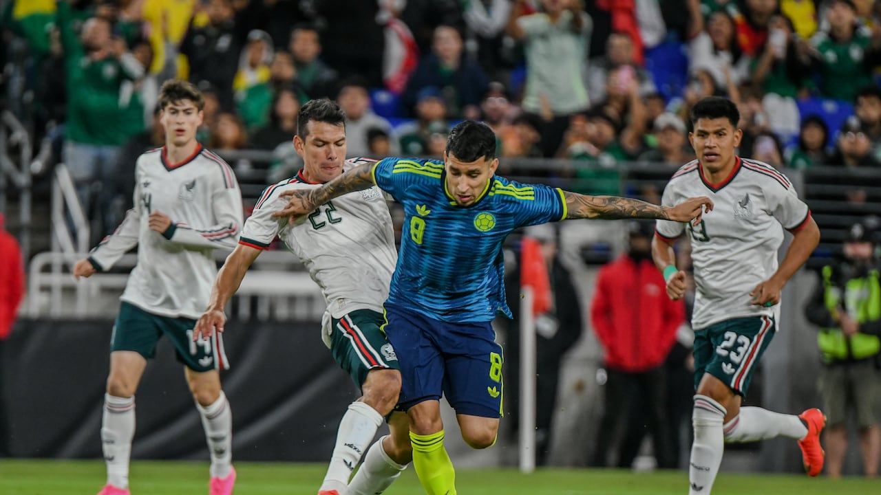Momento del partido amistoso entre Colombia y México, en Baltimore, por la Fecha FIFA de septiembre y octubre.