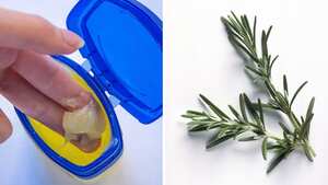 Vaselina y romero para el cabello.