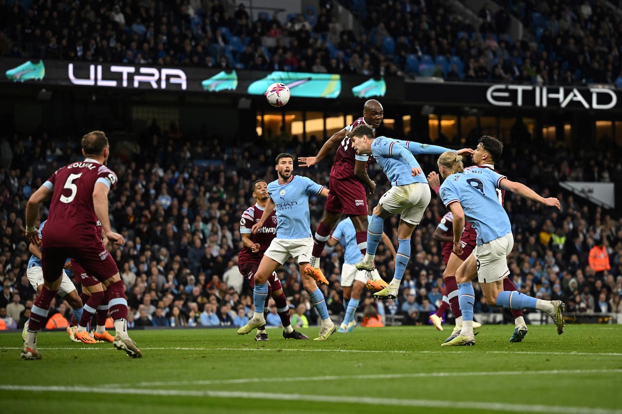 Imagen del partido entre Manchester City y West Ham por la Premier League de Inglaterra 2022-2023.
