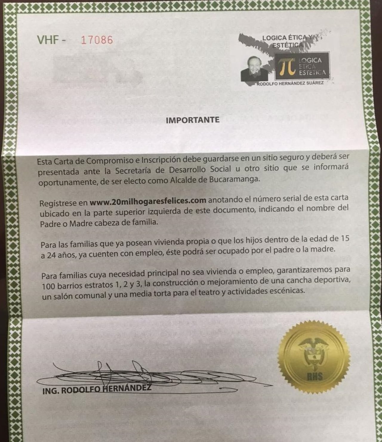 Ciudadanos consideraron el documento como un pagaré.