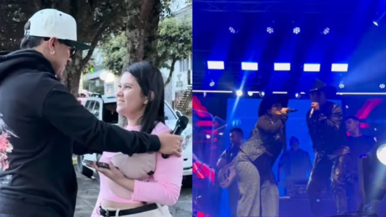 Yeison Jiménez y Camilo Cifuentes sorprendieron a joven que canta en las calles