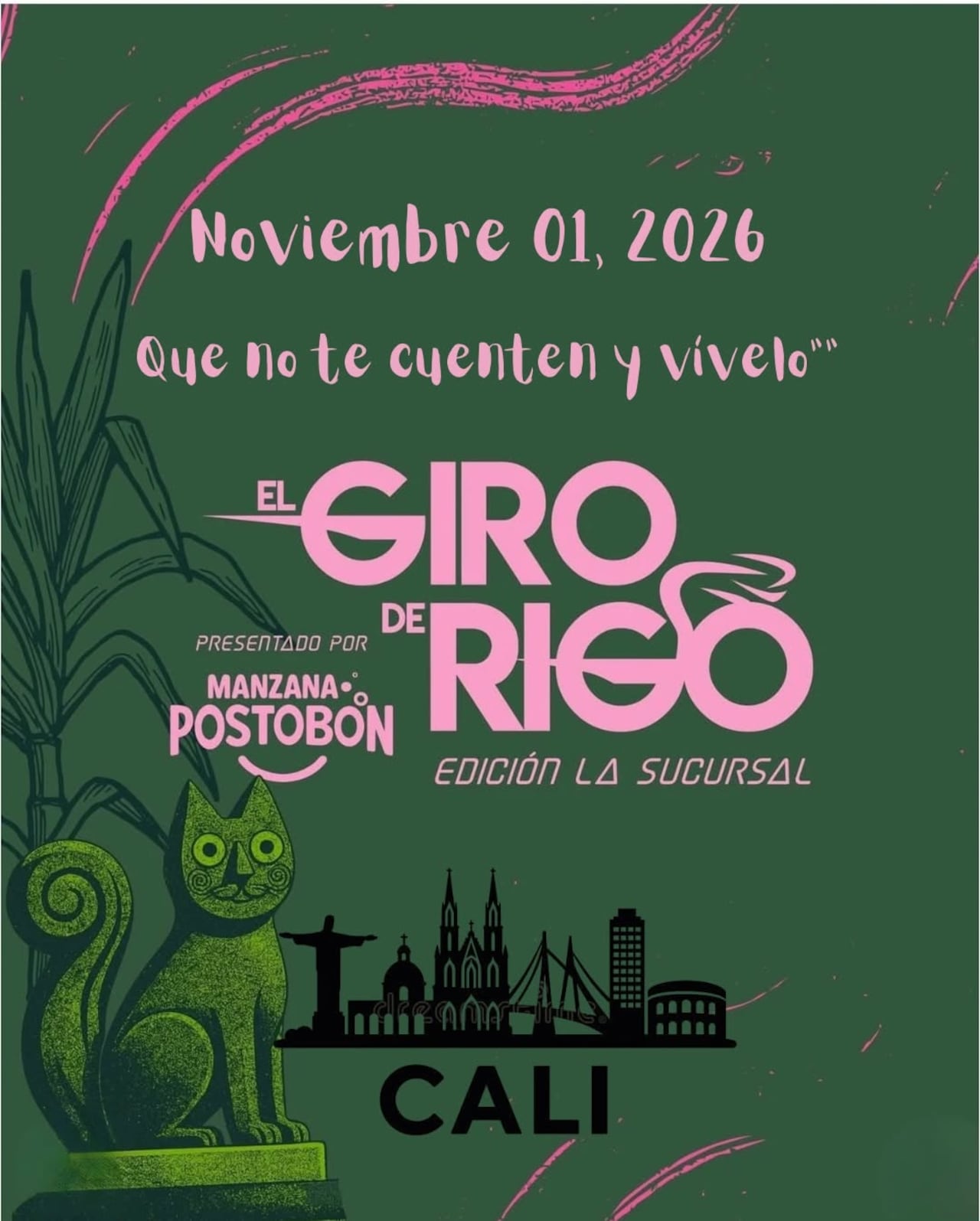 El Valle del Cauca se prepara para el Giro de Rigo. El próximo 1 de noviembre, cerca de 10.000 ciclistas de más de 35 países recorrerán ocho municipios del departamento en una jornada que combinará deporte, turismo y cultura.