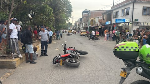Muerte por colisión de dos motos en Cali