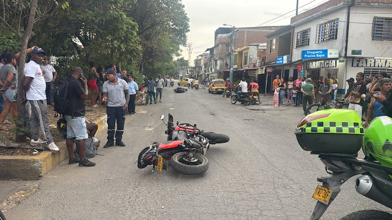 Muerte por colisión de dos motos en Cali