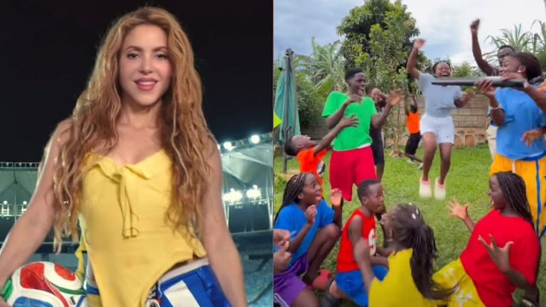 Los Ghetto Kids de Uganda fueron invitados por Shakira a participar en el show.