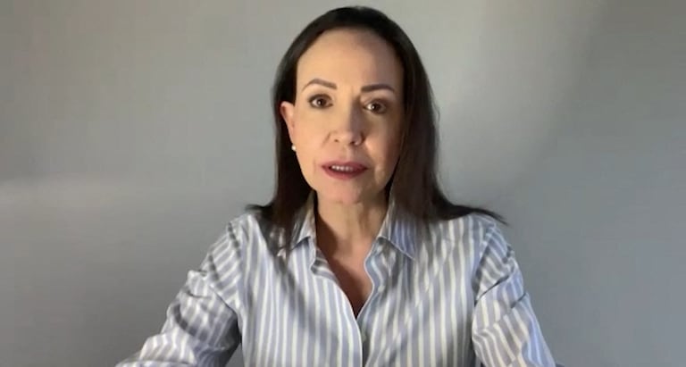 Este video de AFPTV muestra a la ganadora del Premio Nobel de la Paz y líder opositora María Corina Machado hablando durante una entrevista con AFP vía Zoom en Caracas el 13 de octubre de 2025.