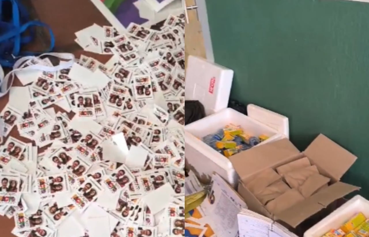 Al registrar a la mujer, los uniformados hallaron 1.000 pegatinas informativas y 24 adhesivos de propaganda electoral.