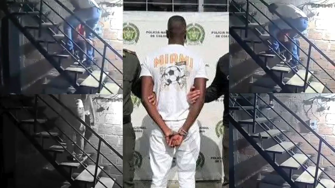 Agresor capturado por la Policía.