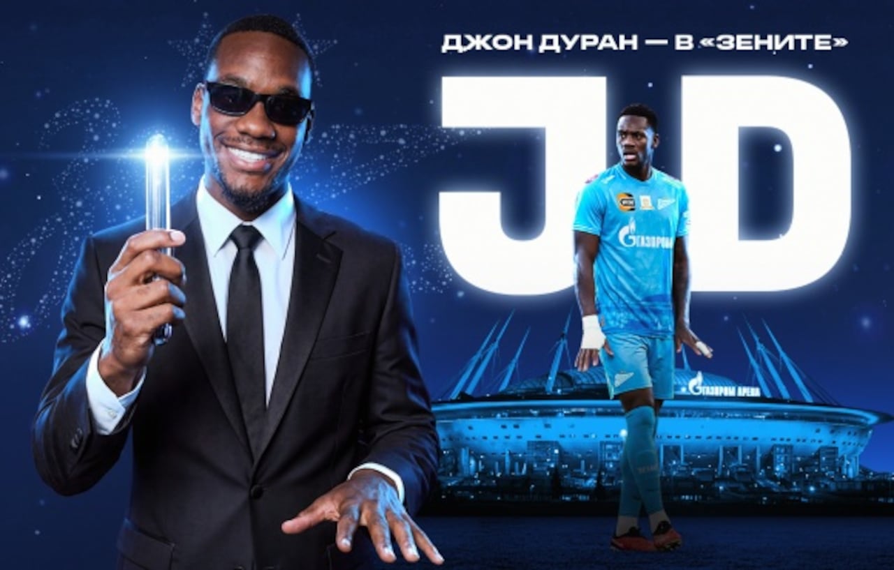 La pieza gráfica con la que el Zenit anunció el fichaje de Jhon Jáder Durán.