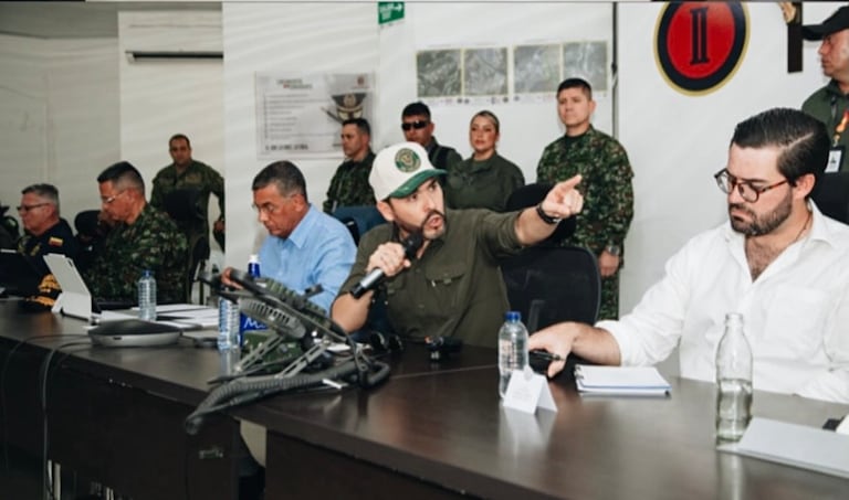 Presidente Abelardo De La Espriella en el consejo de seguridad en Cúcuta.