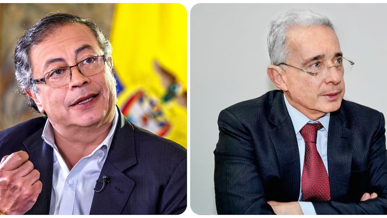 Gustavo Petro y Álvaro Uribe.