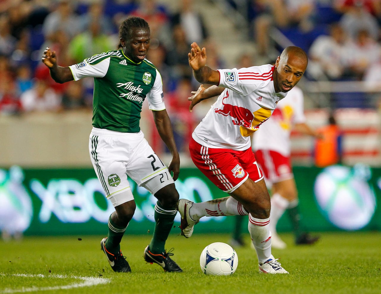 Un momento que Diego Chará nunca pensó que se iba a dar: jugar contra el francés Thierry Henry. Se dio en el 2011 en un partido entre Portland y New York Red Bulls.