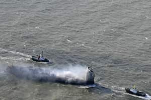 Según fuentes oficiales la emergencia ocurrió unos 21 kilómetros de la costa de East Yorkshire en el mar del Norte.