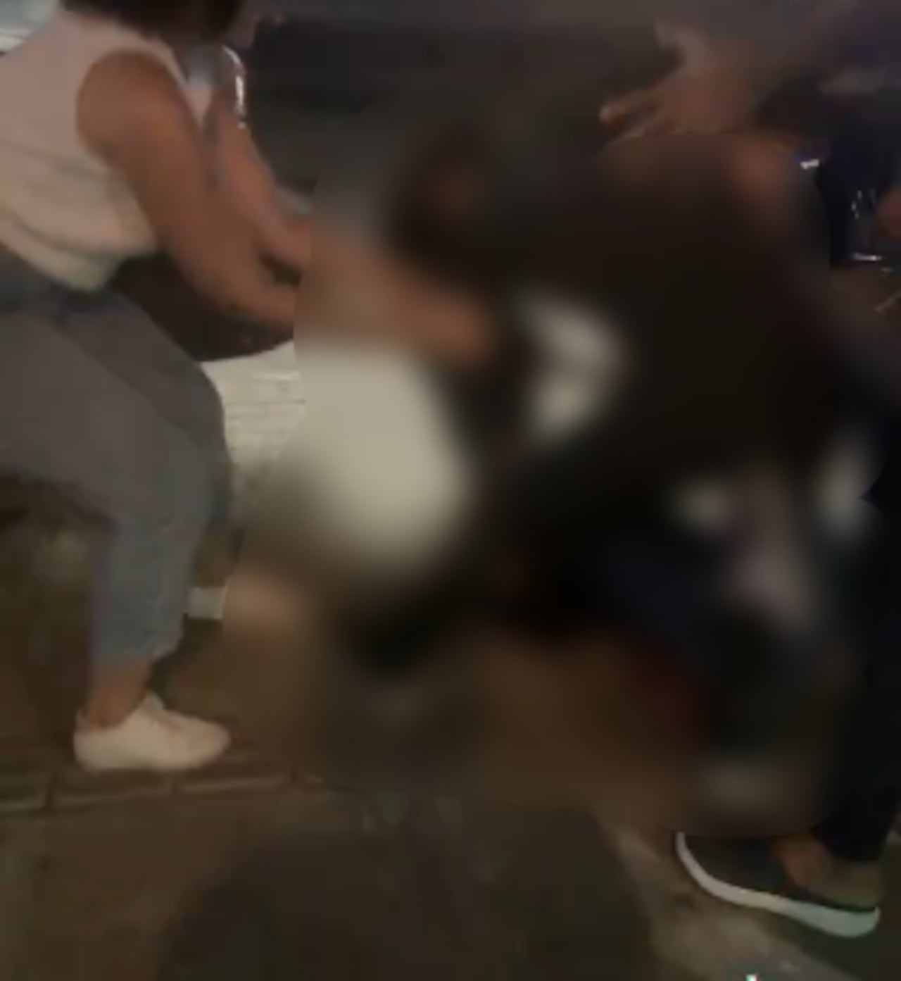 Los testigos intentaron separar a las dos jóvenes.