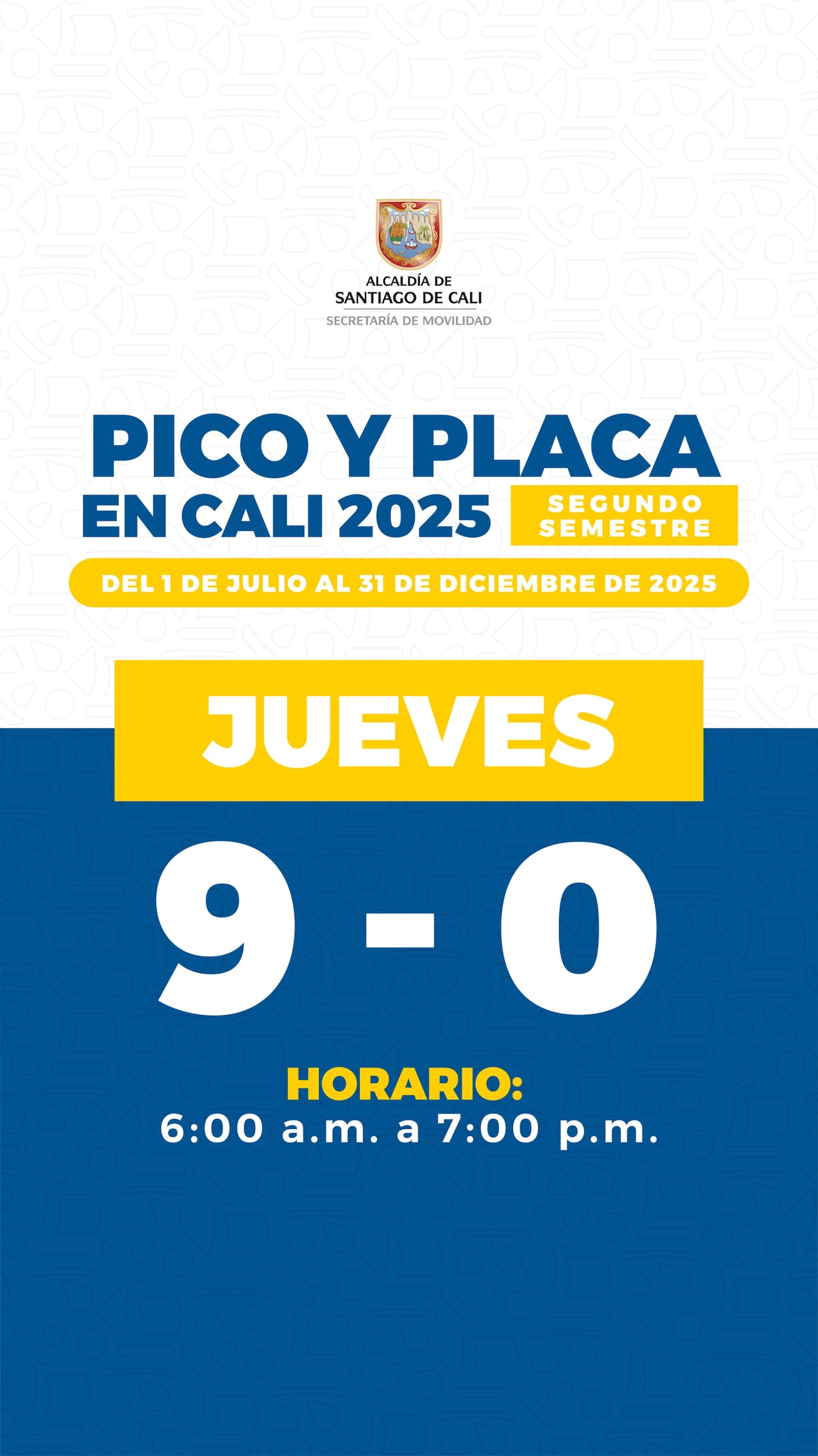 Esta medida de regulación vehicular forma parte del Plan de Ordenamiento Vial de la ciudad.