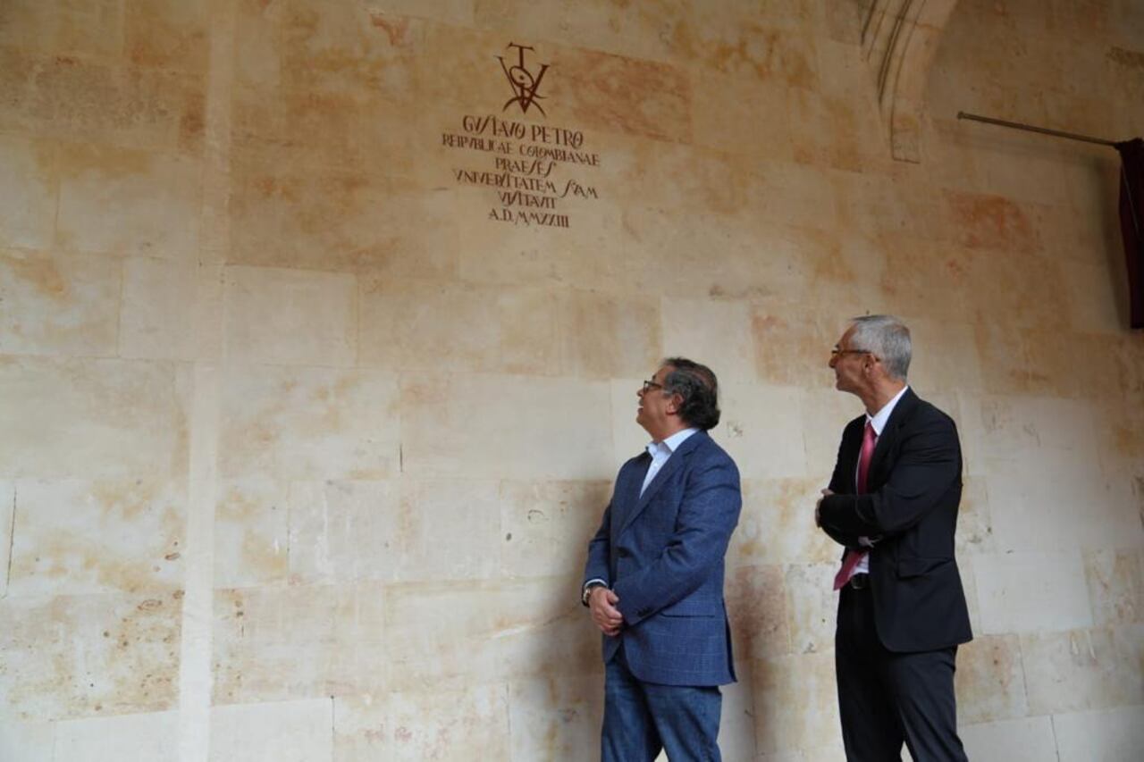 Presidente Gustavo Petro en la Universidad de Salamanca, en España.