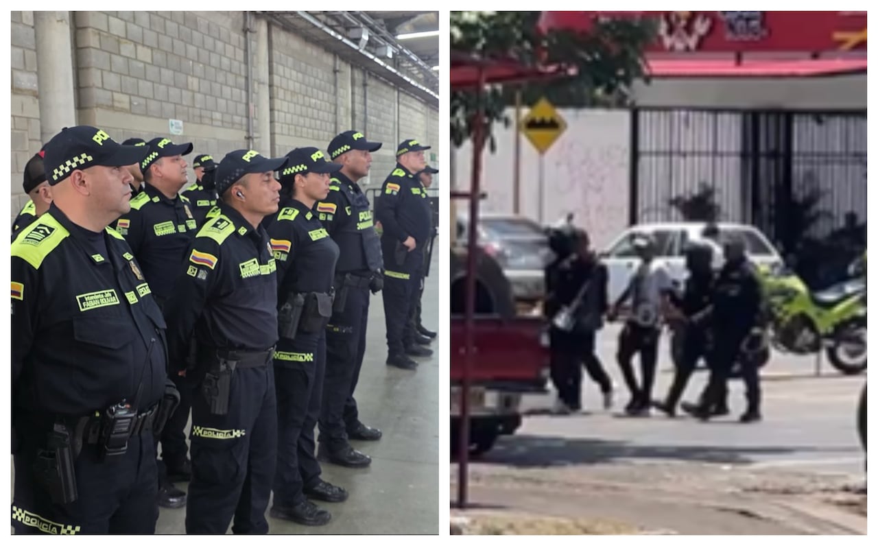 Capturan a dos encapuchados en medio del paro armado en Valledupar.