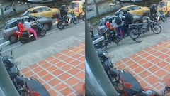 Imágenes del hurto a dos mujeres en motocicleta en la Avenida Pasoancho del sur de Cali.