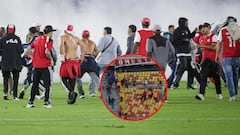 Hinchas de Santa Fe y América pelearon en El Campín
