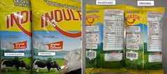 Invima entregó imágenes sobre cómo aparece el empaque de la leche falsificada.