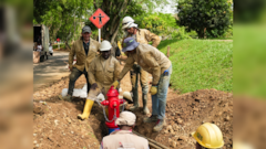 Trabajos de acueducto, agua y energía Emcali