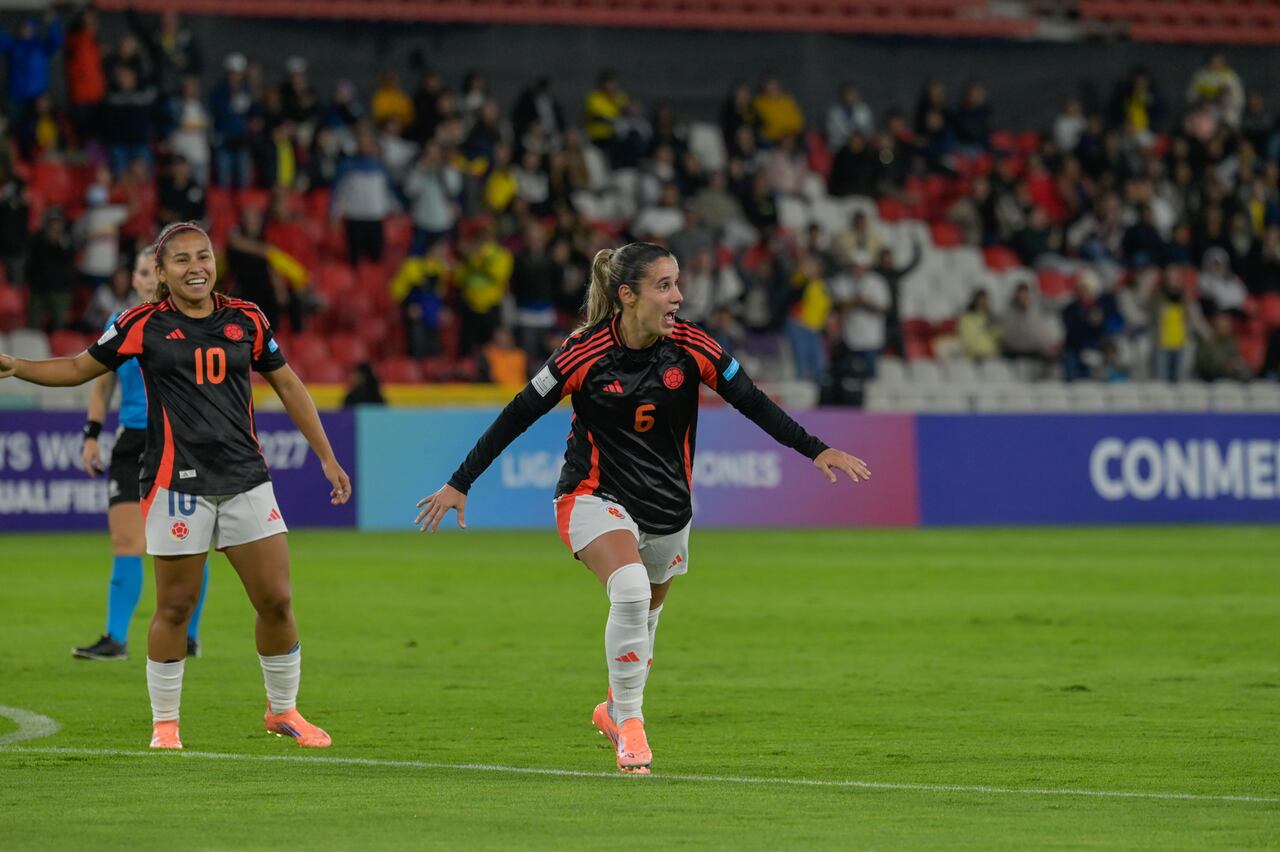 Imagen del partido entre Ecuador y Colombia por la fecha 2 de la Liga de Naciones Femenina.
