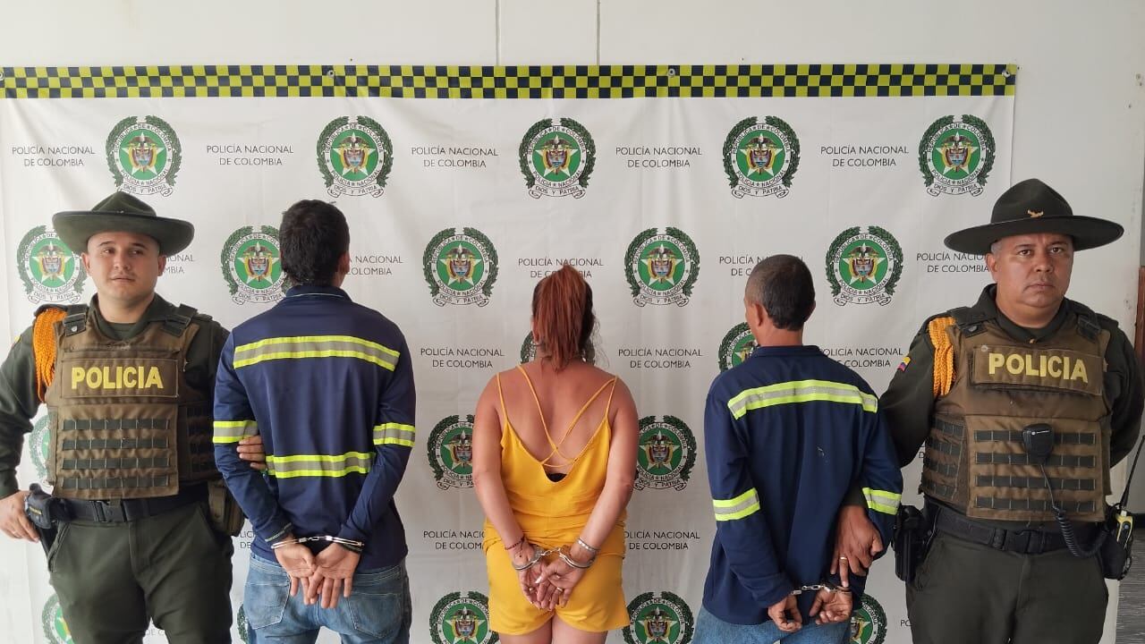 Los delincuentes fueron capturados en flagrancia.